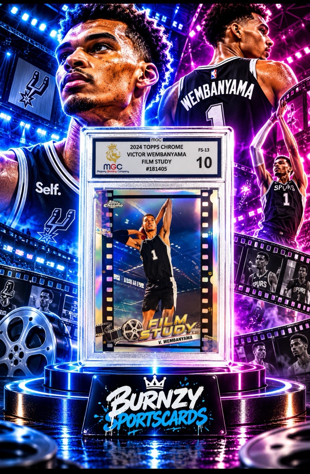 Victor Wembanyama Topps Chrome Film Study MGC 10