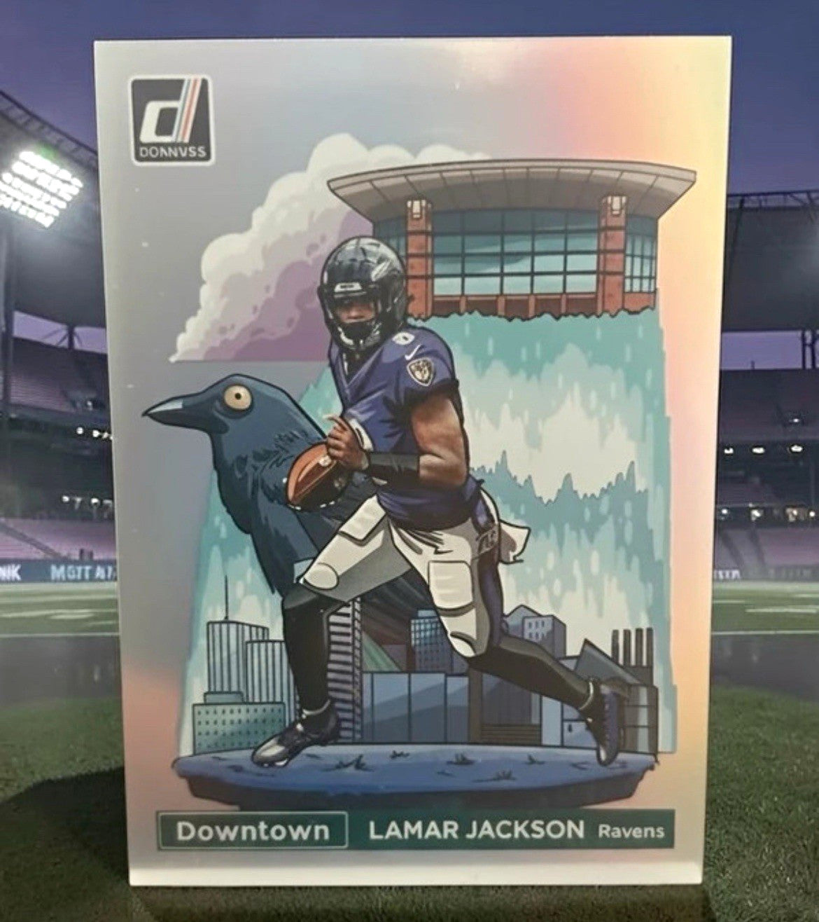 Lamar Jackson Downtown card back