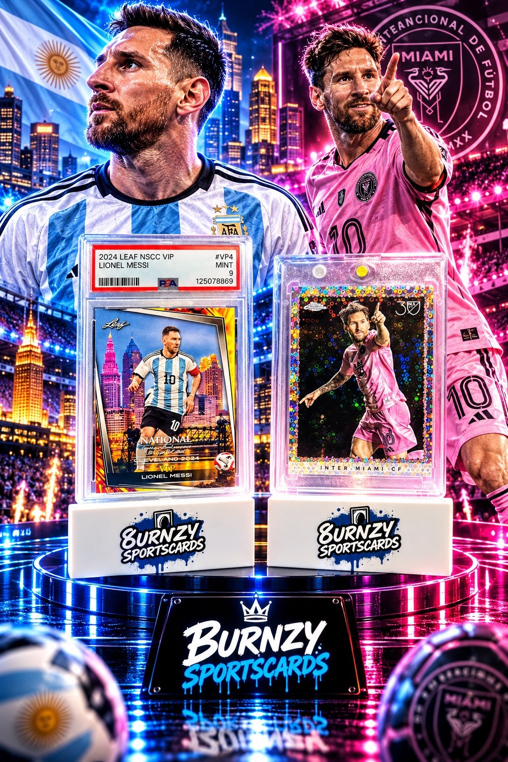 Lionel Messi 2 card lot