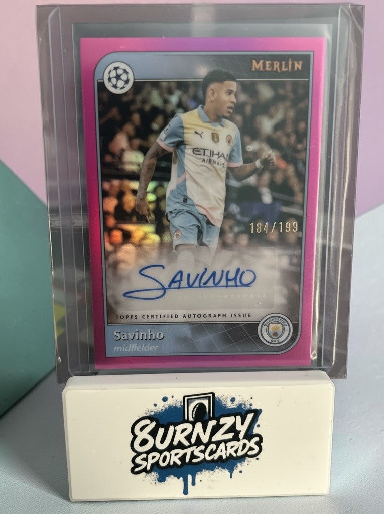 Savinho Topps Merlin auto pink /199