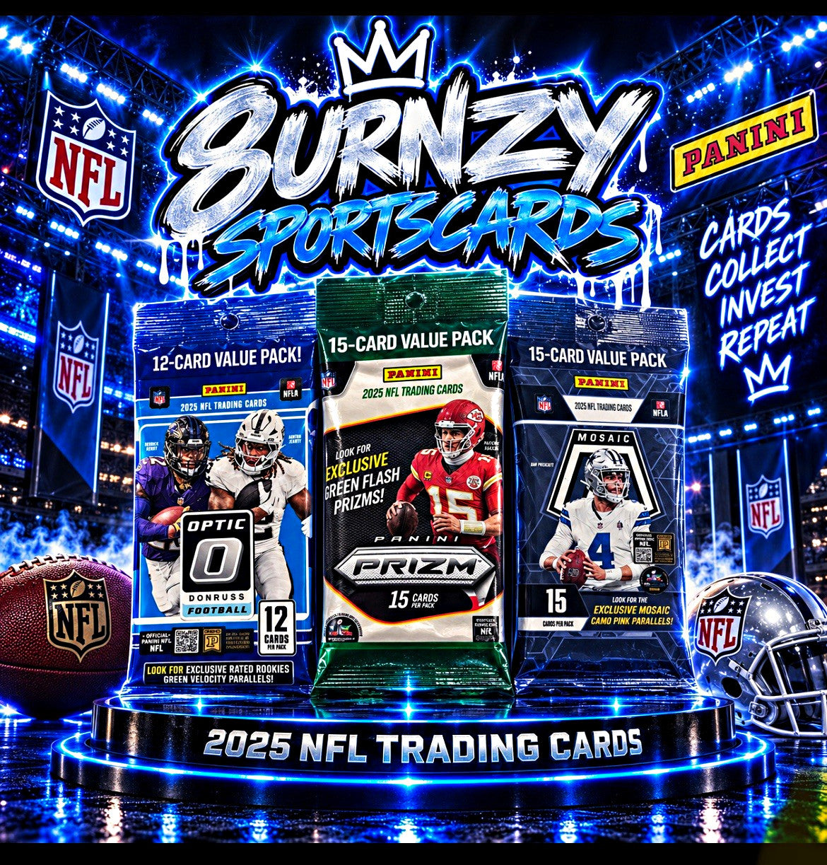 Panini 2025 NFL value pack bundle