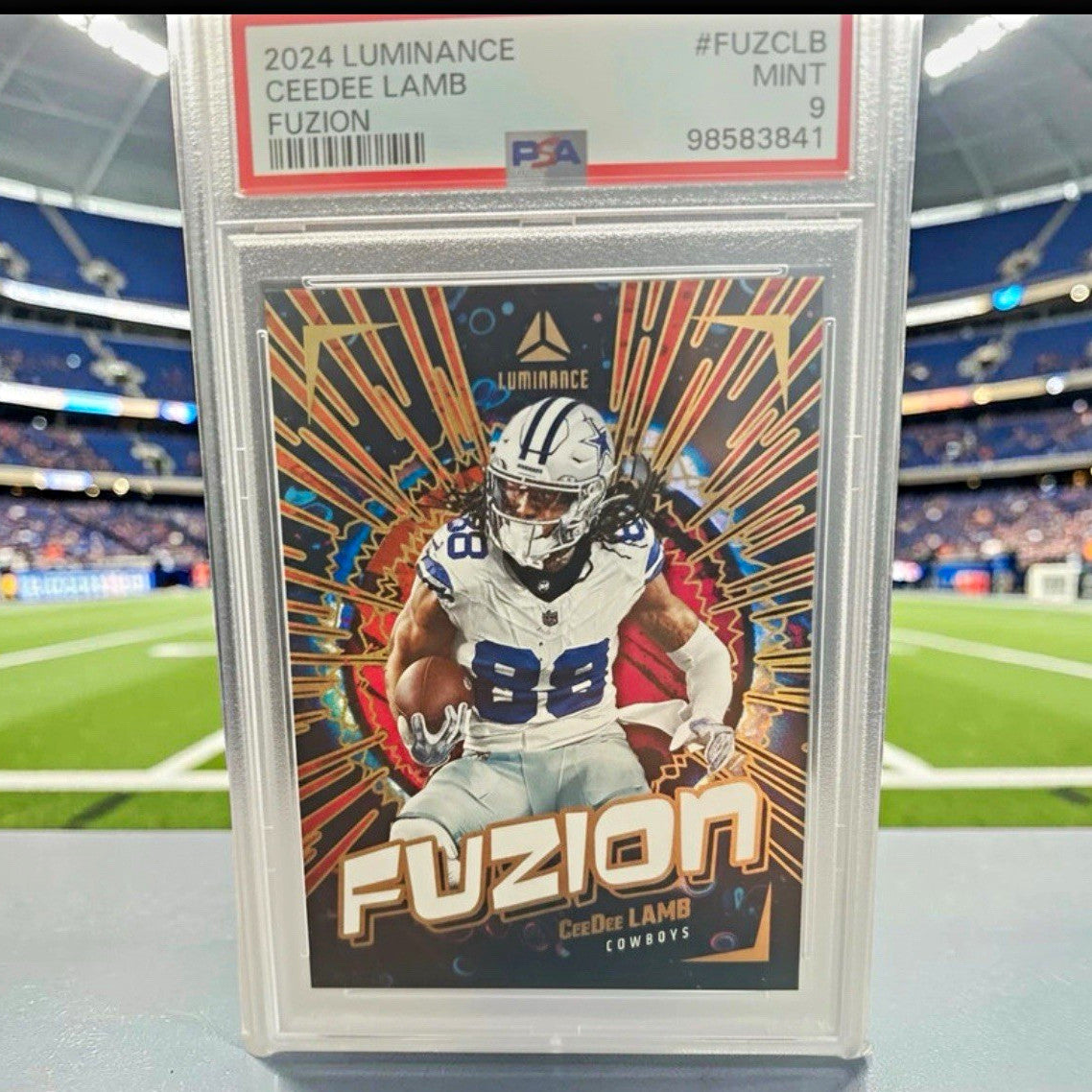 CeeDee Lamb PSA 9 slab back